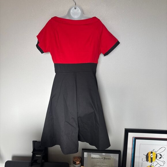 NWOT Red and Black Dress (1950's style) - Picture 2 of 3